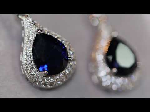 Sapphire blue diamond earrings