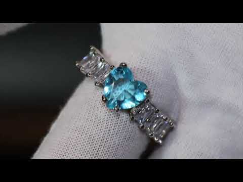 blue heart diamond ring