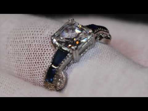 Blue Diamond Ring