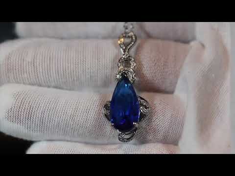 blue diamond pendant