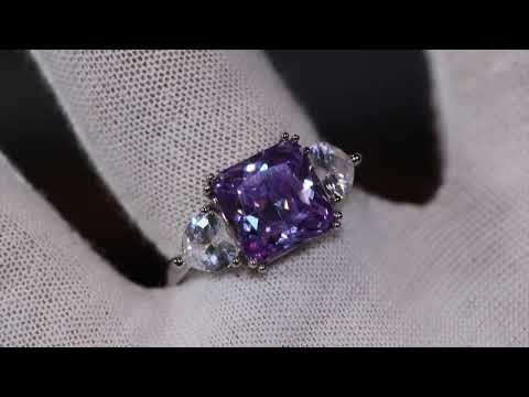 Purple Diamond Ring