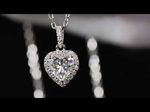 Moissanite Heart Pendant