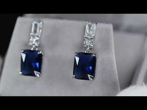 Blue Sapphire Earrings