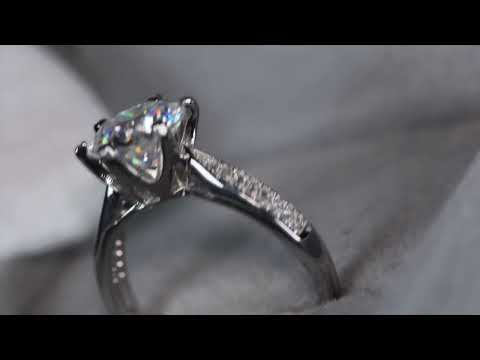 Load and play video in Gallery viewer, Moissanite Engagement Rings
