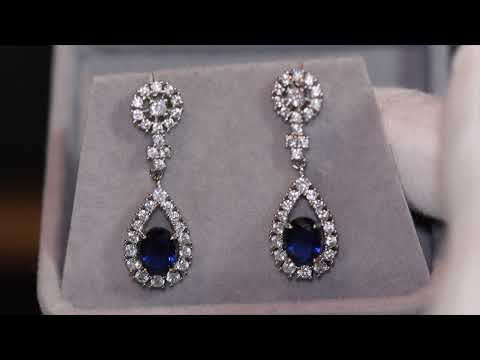 Blue Diamond Earrings