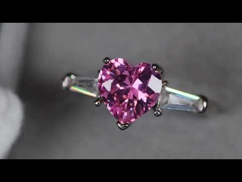 Pink Diamond Heart Ring