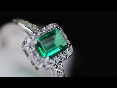 Lab Grown Colombian Emerald Ring | Colombian Emerald Engagement Ring