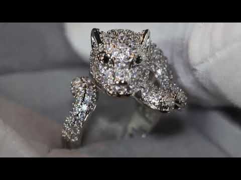 diamond panther ring