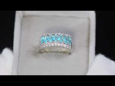 Aquamarine Blue Diamond Ring