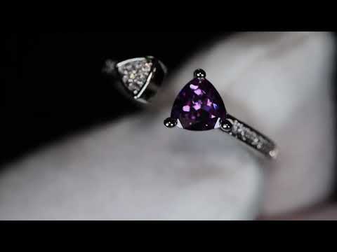 Load and play video in Gallery viewer, Womens Purple Diamond Ring
