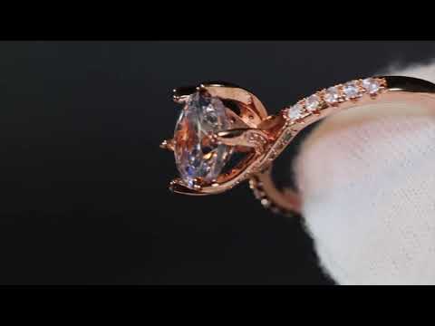 Load and play video in Gallery viewer, Rose Gold Engagement Ring
