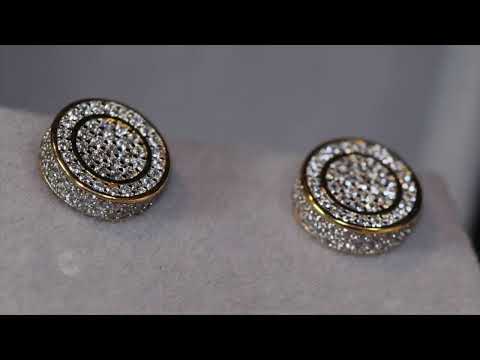 Load and play video in Gallery viewer, Gold Diamond Ear Studs
