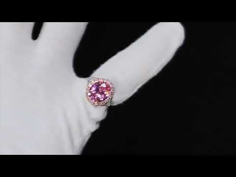 Pink Oval Diamond Ring