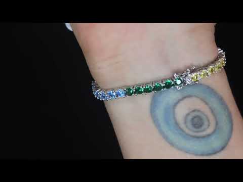 Load and play video in Gallery viewer, Rainbow Diamond Bracelet
