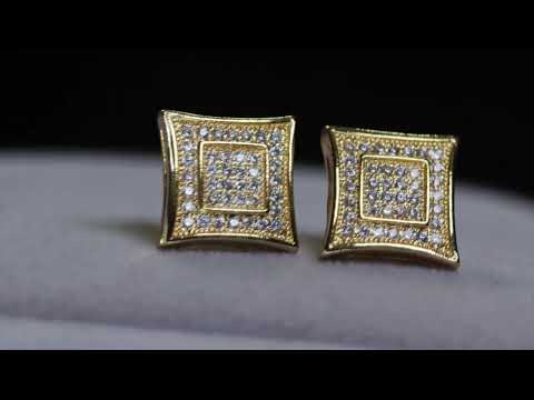 Load and play video in Gallery viewer, Gold Iced Ear Studs 
