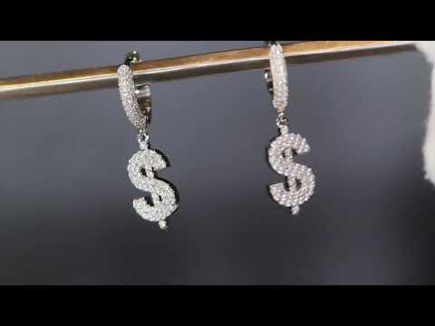 Load and play video in Gallery viewer, Diamond Hoop Earrings
