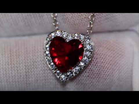 Load and play video in Gallery viewer, red diamond heart necklace
