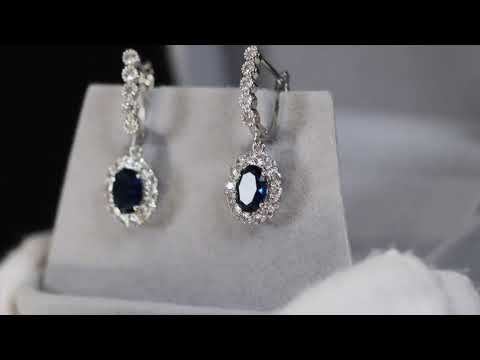 Blue Diamond Earrings