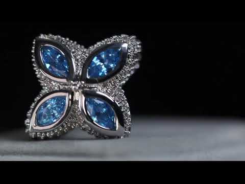 Men's Blue Diamond Ring