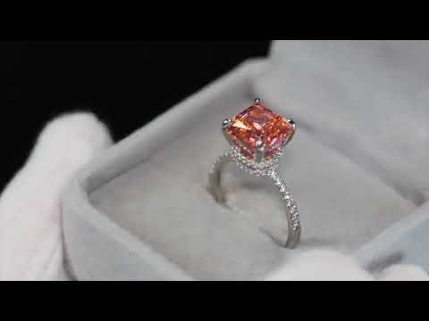 Load and play video in Gallery viewer, Peach Diamond Ring
