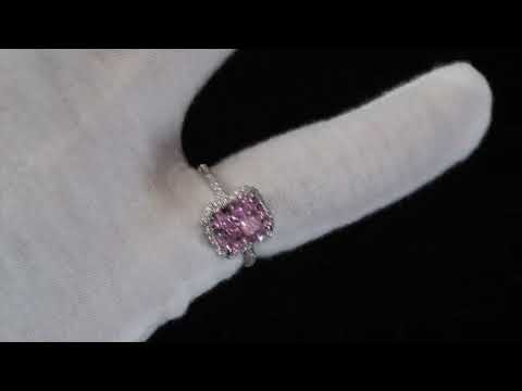 Womens Big Pink Diamond Ring