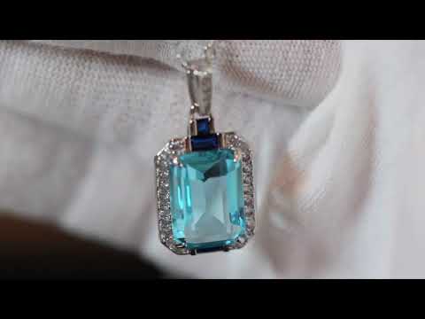 Load and play video in Gallery viewer, Blue Diamond Necklace
