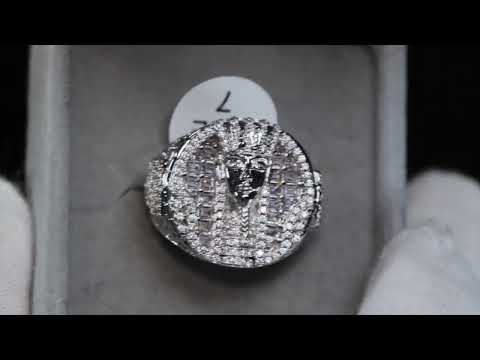 Load and play video in Gallery viewer, Baguette Diamond Pharaoh Ring
