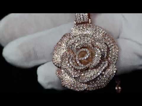 Diamond Flower Pendant