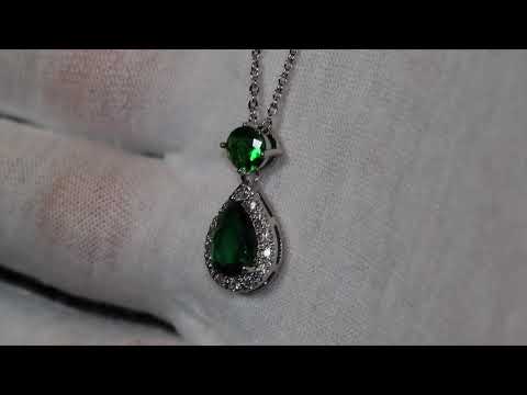 Green diamond pendant