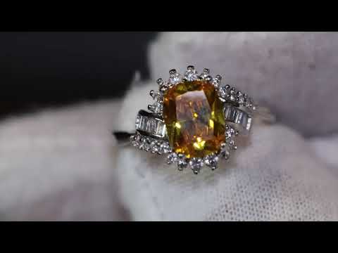 womens yellow diamond ring