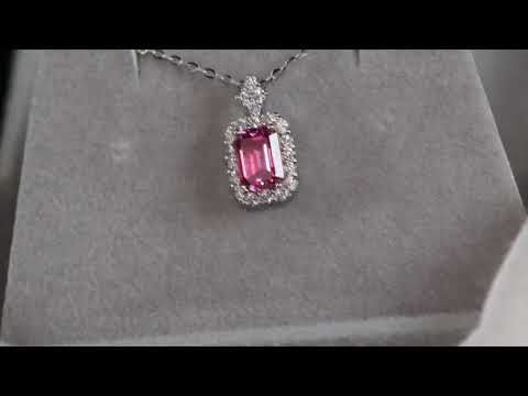 Load and play video in Gallery viewer, Pink Moissanite Diamond Pendant
