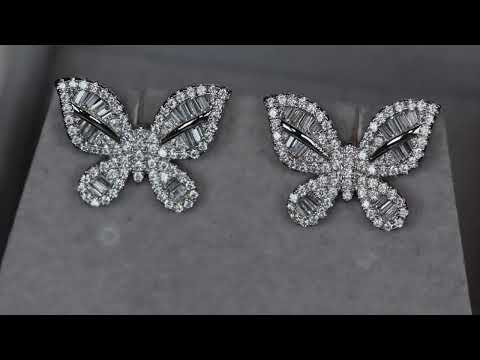 Diamond Butterfly Ear Studs