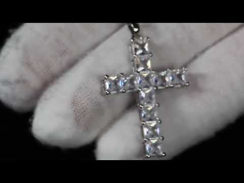 Load and play video in Gallery viewer, Diamond Cross Pendant
