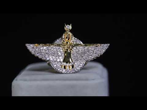Men's Gold Angel Ring