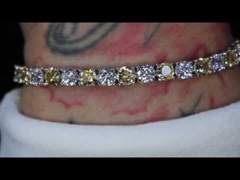 Load and play video in Gallery viewer, Yellow Diamond Tennis Bracelet
