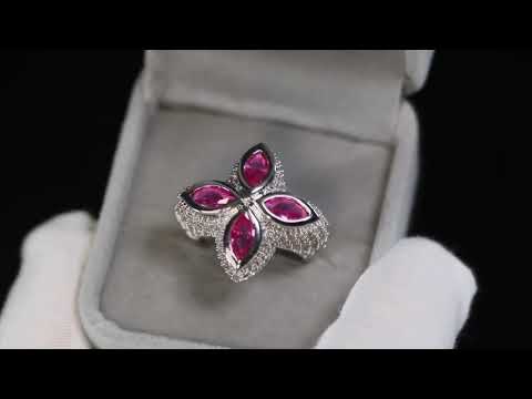 Pink Diamond Hip Hop Ring