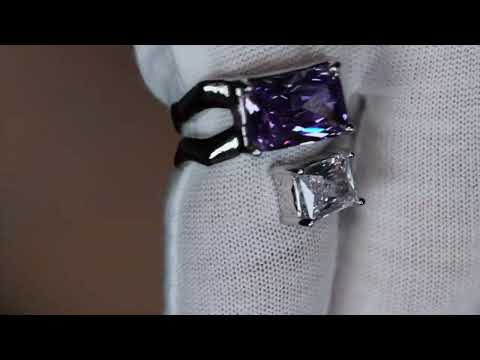 Purple Diamond Ring