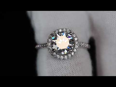 Load and play video in Gallery viewer, Womens Moissanite Diamond Engagement Ring
