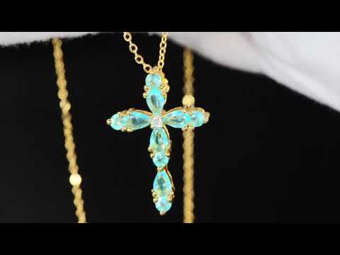 Load and play video in Gallery viewer,  diamond cross pendant
