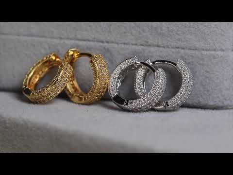 Iced Out Hoop Earrings