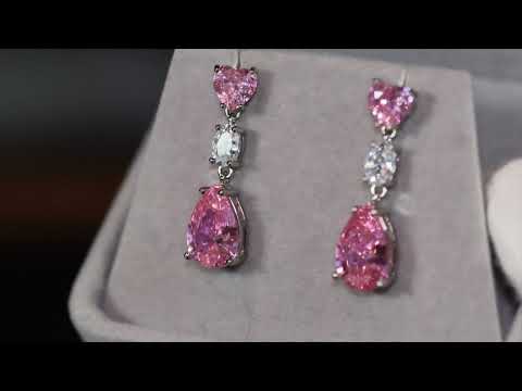 Pink Diamond Earrings