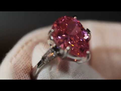 Load and play video in Gallery viewer, pink diamond engagement ring

