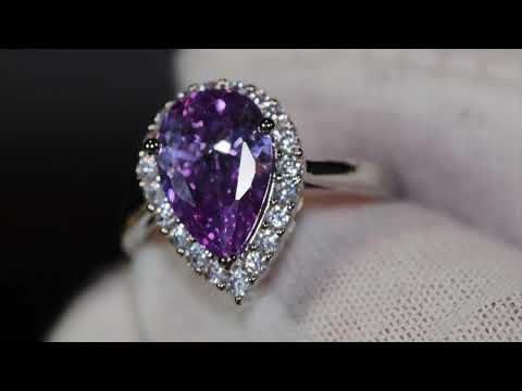 Load and play video in Gallery viewer, Purple Diamond Engagement Ring
