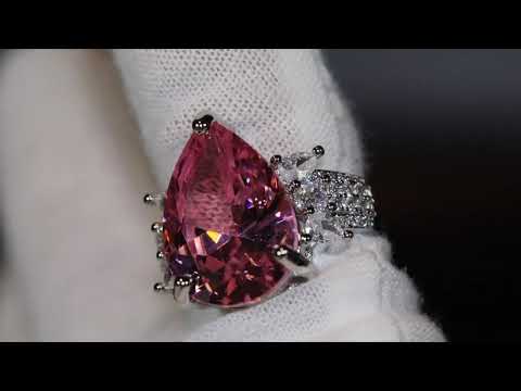 Pink diamond engagement ring