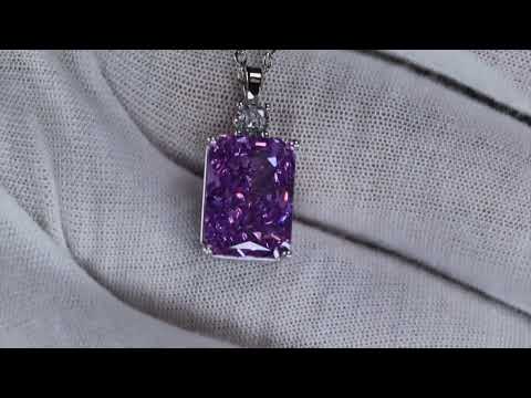 Purple Diamond Pendant