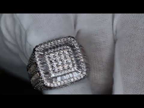 Load and play video in Gallery viewer, mens big iced out ring
