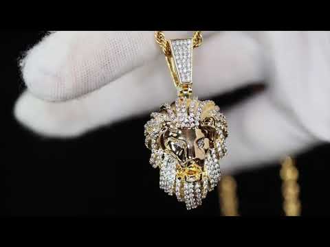 Load and play video in Gallery viewer, hip hop lion pendant
