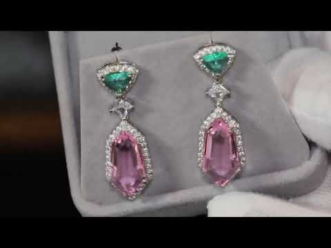 pink diamond earrings