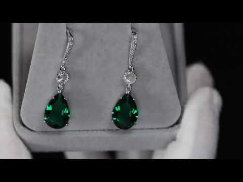 Green Emerald Earrings