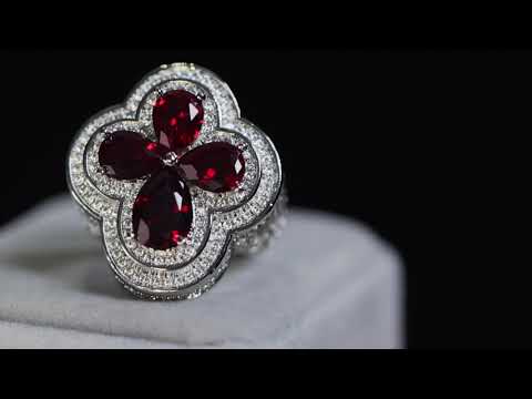 Load and play video in Gallery viewer, Men&amp;#39;s Red Diamond Ring

